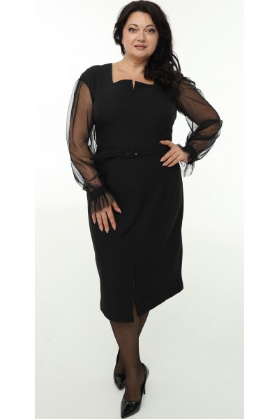 Нарядна сукня 2026 на запах LB274801 чорна