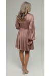 Вишукане плаття з атласу 2026 з пояском  LB275202 капучіно 