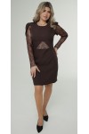 Нарядне плаття 2026 мереживо LB275502 шоколад
