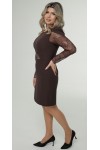 Нарядне плаття 2026 мереживо LB275502 шоколад
