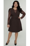 Нарядне плаття 2026 мереживо LB275601 шоколад 