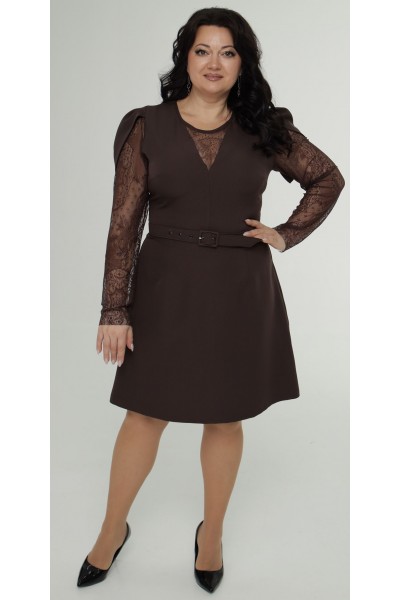 Нарядне плаття 2026 мереживо LB275601 шоколад