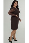 Нарядне плаття 2026 мереживо LB275601 шоколад 