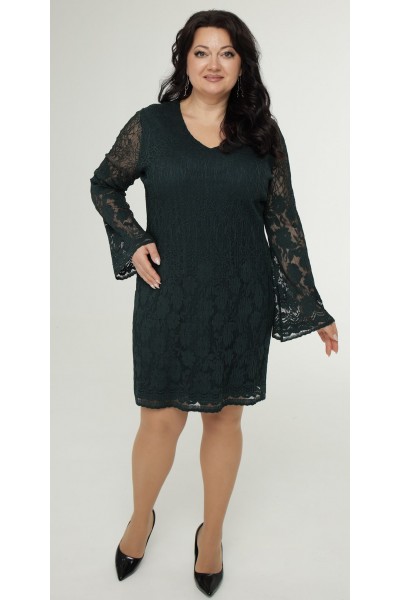 Нарядное платье 2026 кружево LB275902 изумруд