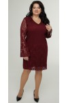 Нарядне плаття 2026 мереживо  LB275901 бордо