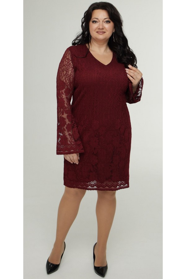 Нарядне плаття 2026 мереживо  LB275901 бордо