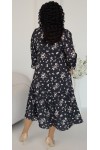Шикарна сукня 2024 з шифону великого розміру LB253801 чорні квіти
