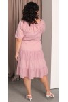 Плаття  з натуральної прошви 2023 великого розміру  LB219303 рожевого кольору