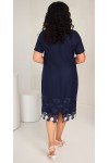 Сукня з льону великого розміру  новинка 2023 літо LB243701 синій