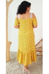Платье большого размера летнее LB243303 желтый