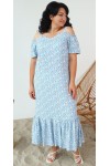Плаття великого розміру літнє новинка LB243301 блакитний