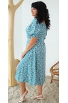 Платье большого размера летнее LB244101 голубой