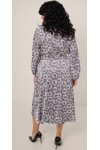 Шикарна сукня 2024 з шифону великого розміру LB253702  срібло-квіти