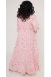 Платье длинное летнее 2024 из софта большого размера LB254602 розовый