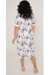Шикарна сукня з натуральної таканини 2024   великого розміру LB255702 льон сіра