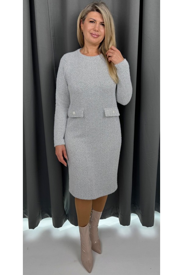 Тепла ділова сукня 2025 великого розміру LB260001 