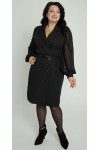 Теплое деловое платье, комплект 2025 большого размера B270501 черный