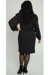 Теплое деловое платье, комплект 2025 большого размера B270501 черный