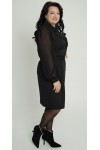 Теплое деловое платье, комплект 2025 большого размера B270501 черный
