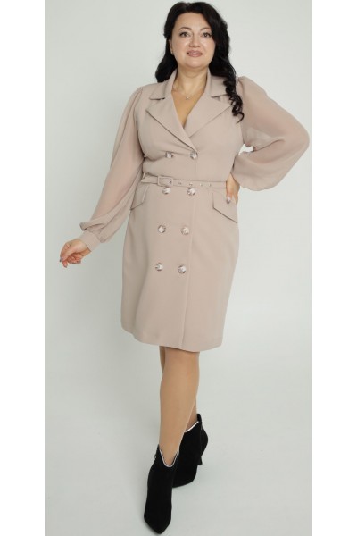 Нарядное платье 2025 большого размера LB270502 беж