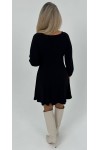 Тепла ділова сукня 2025 великого розміру LB270603 чорний