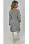 Тепла ділова сукня 2025 великого розміру LB270802 сірий