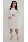 Теплое деловое платье 2025 большого размера LB271503 беж