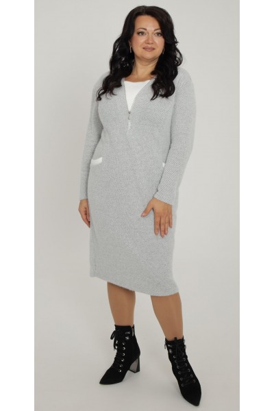 Зимнее платье 2025 большого размера LB271601 черное