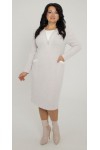 Тепла ділова сукня 2025 великого розміру LB271602 беж
