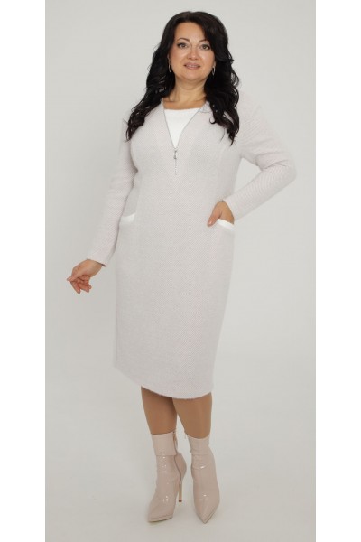 Зимове плаття 2025  великого розміру LB271602 беж