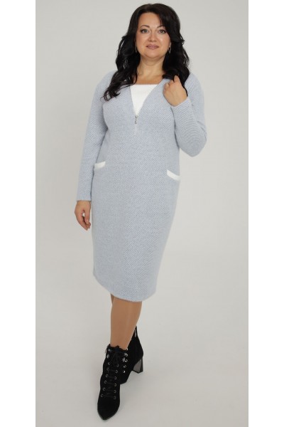Зимове плаття 2025  великого розміру LB271603 синій