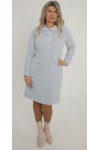 Тепла ділова сукня 2025 великого розміруLB271702 блакитна