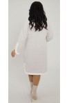 Теплое деловое платье 2025 большого размера LB271803 беж