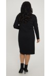 Теплое деловое платье 2025 большого размера LB271901