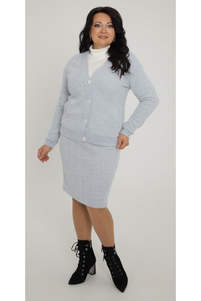 Зимовий костюм ангорка 2025 великого розміру LB272002 синій