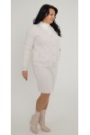 Теплий костюм ділового стилю 2025 великого розміру LB272003 беж