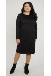 Тепла ділова сукня 2025 великого розміру LB272302 чорна