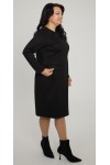 Тепла ділова сукня 2025 великого розміру LB272302 чорна