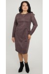 Тепла ділова сукня 2025 великого розміру LB272301мокко