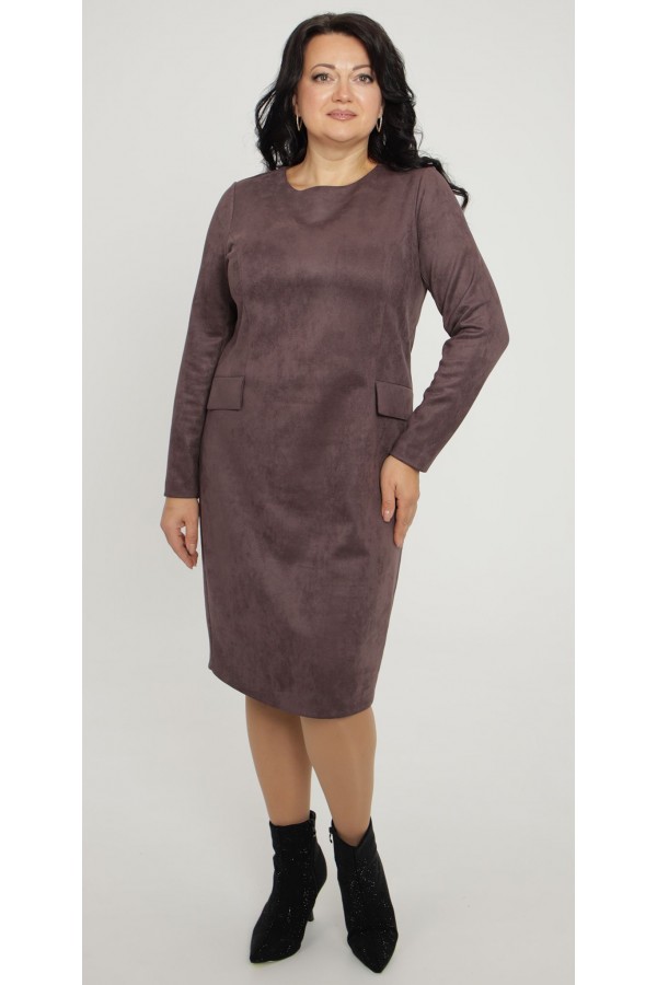 Тепла ділова сукня 2025 великого розміру LB272301мокко