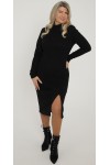 Тепла ділова сукня 2025 великого розміру LB27240101 чорна
