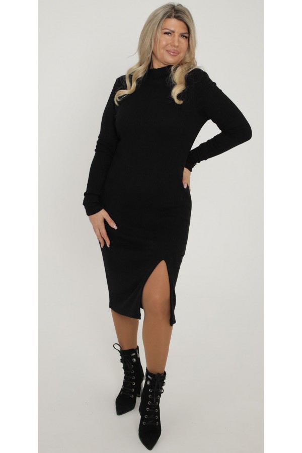 Тепла ділова сукня 2025 великого розміру LB27240101 чорна