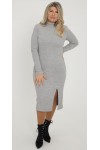 Тепла ділова сукня 2025 великого розміру LB27240104 сіра