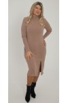Тепла ділова сукня 2025 великого розміру LB27240103 беж