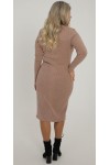 Тепла ділова сукня 2025 великого розміру LB27240103 беж