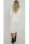 Тепла ділова сукня 2025 великого розміру LB27240102 біла