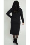 Теплое деловое платье, комплект 2025 большого размера LB272602 черный