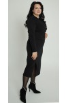 Теплое деловое платье, комплект 2025 большого размера LB272602 черный