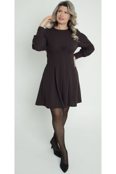 Нарядна сукня 2025 кльош LB272902 шоколад