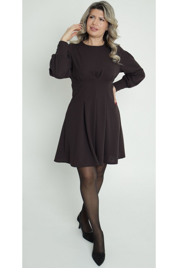 Нарядна сукня, легкий кльош 2025   LB272902 шоколад